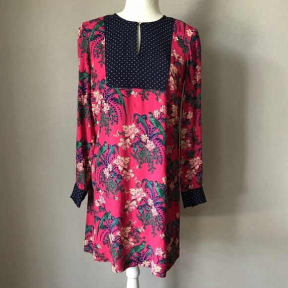 Anthropologie Maeve Bird Tropical Dot Dress NWOT - Picture 1 of 5